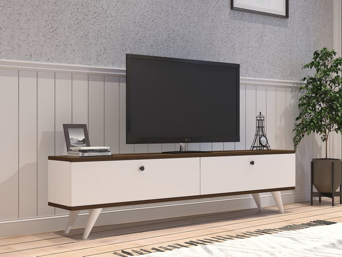 Hanah Home Paris Soporte de TV Blanco y Nogal